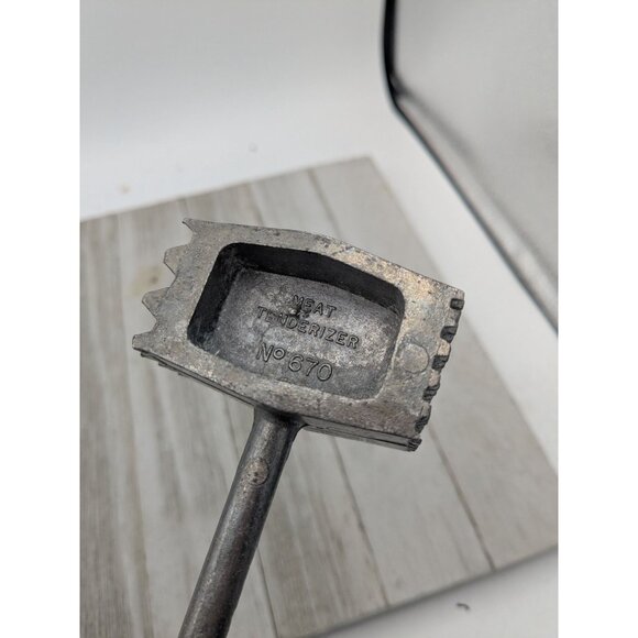 Elpo Aluminum #2 Meat Tenderizer Double Textured Sides 8 3/4" Japan - Picture 6 of 10